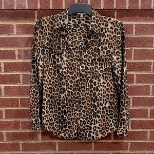 Leopard Print Express Portofino Button Down
